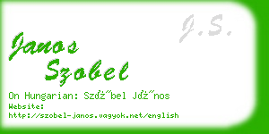 janos szobel business card